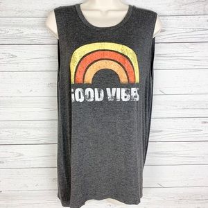 Good Vibes Sleeveless Graphic Tee